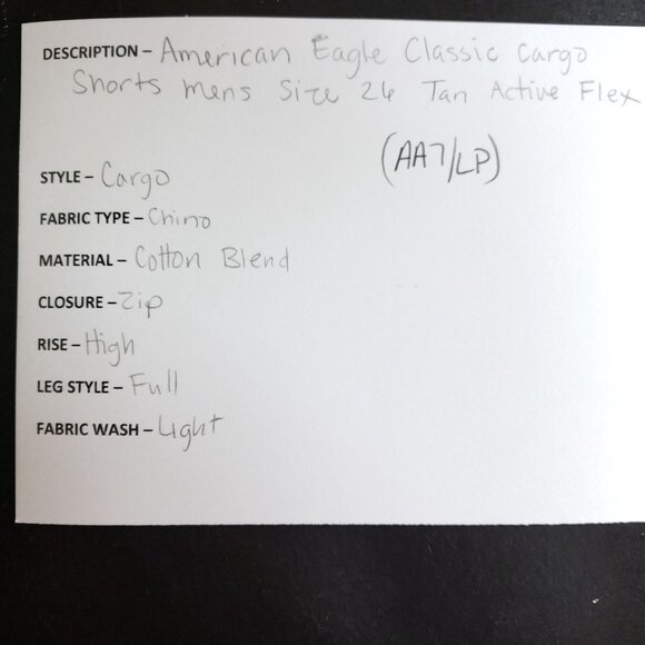 American Eagle Classic Cargo Shorts Men's Size 26 Tan Active Flex - Picture 7 of 7